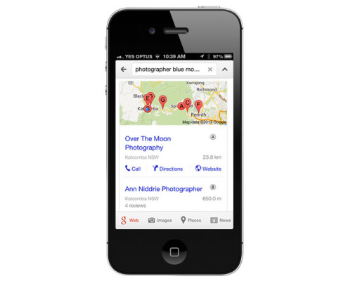 Mobile search results