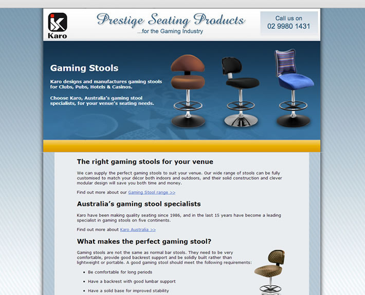 1-page gamingstools.com.au site