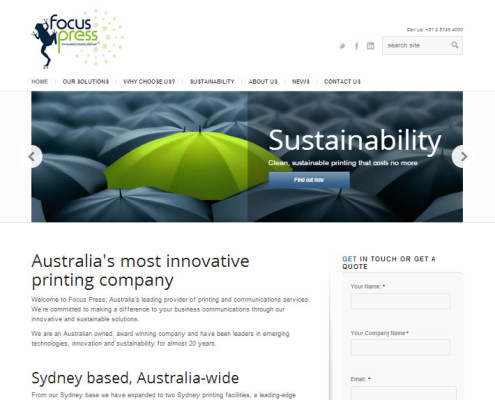 Focus Press is a Sydney printing company