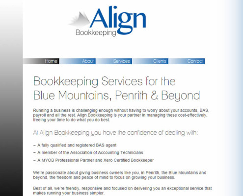 Align Bookkeeping Website