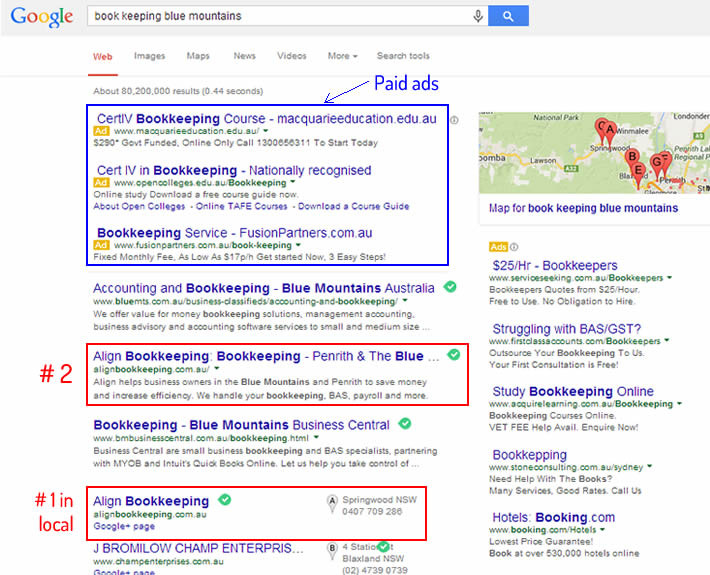 Local SEO - Blue Mountains Bookkeeping