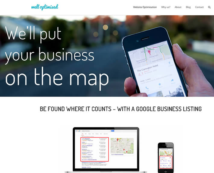 Google Business Listings page