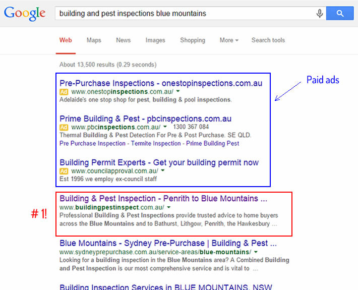 blue-mountains-building-inspections #1 Ranking for many important keywords