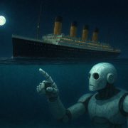 AI robot about to sink Titanic